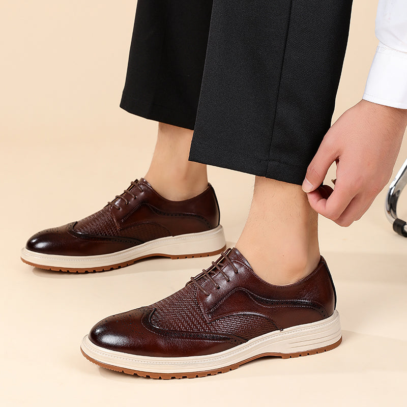 Zapatos Brogue con Cordones y Diseño Wingtip para Hombre-Footwear for men-Casaluzia