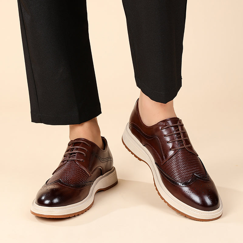 Zapatos Brogue con Cordones y Diseño Wingtip para Hombre-Footwear for men-Casaluzia