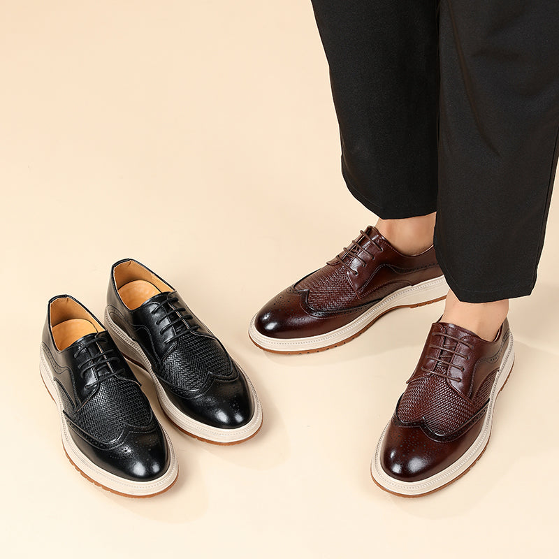 Zapatos Brogue con Cordones y Diseño Wingtip para Hombre-Footwear for men-Casaluzia