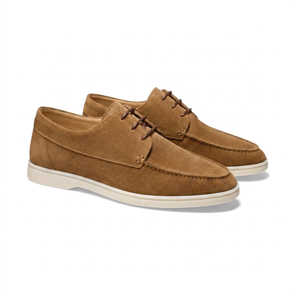 Zapatos de hombre con cordones y costura en la puntera-Footwear for men-Casaluzia