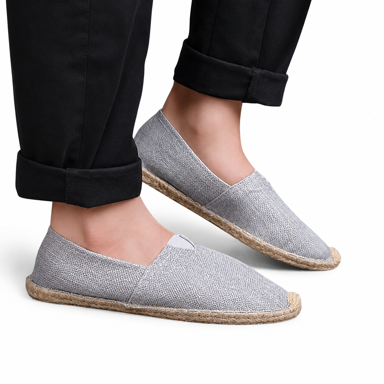 Zapatos de Mujer Estilo Alpargata sin Cierre con Borde Trenzado en la Suela-Dress shoes for men-Casaluzia